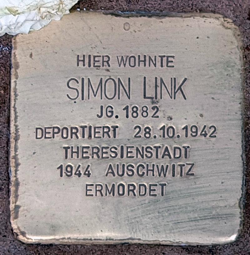 Stolperstein Simon Link © OTFW