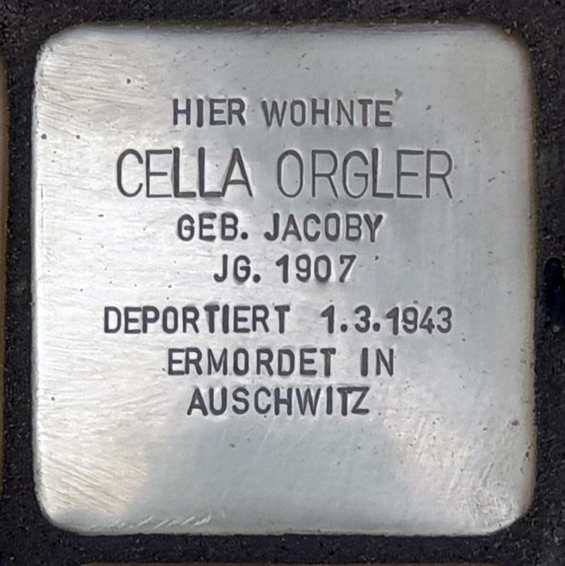 Stolperstein für Cella Orgler © OTFW