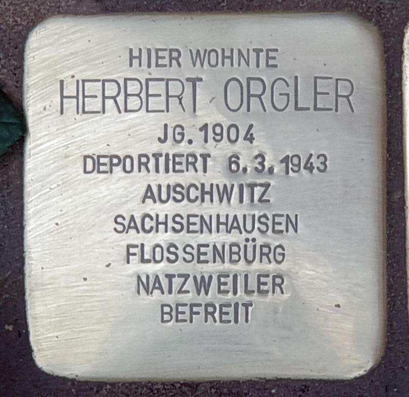 Stolperstein für Herbert Orgler © OTFW