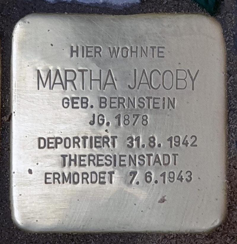 Stolperstein für Martha Jacobi © OTFW