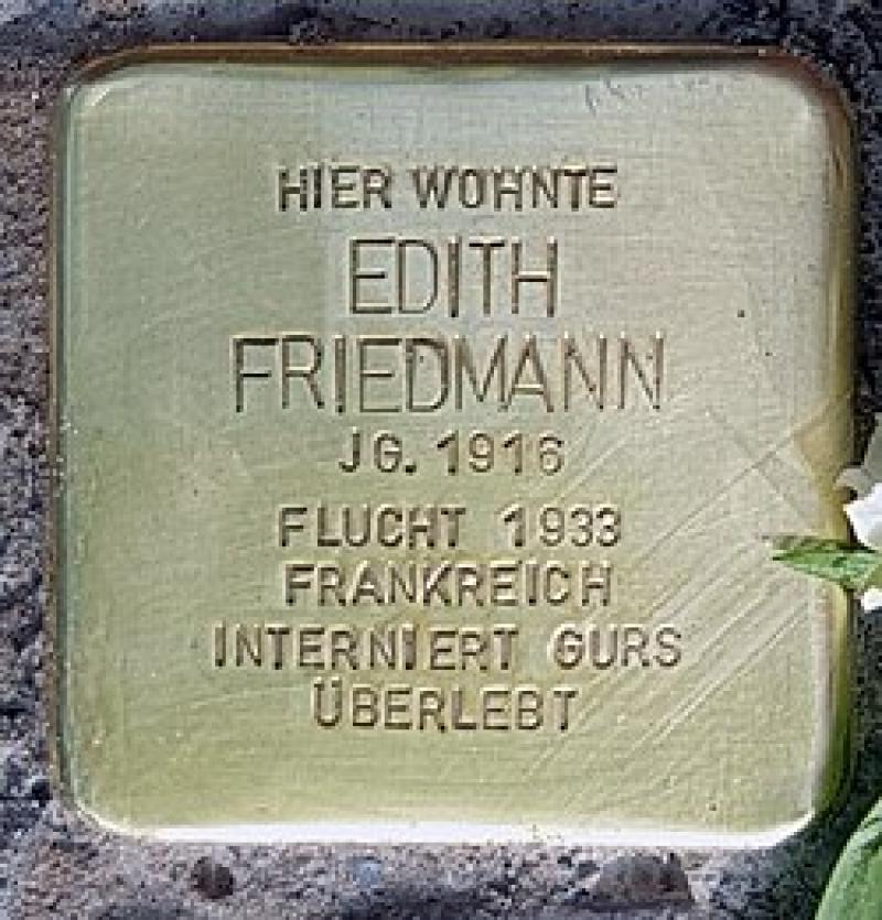 Stolperstein für Edith Friedmann