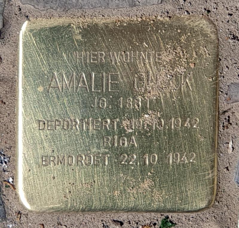 Stolperstein für Amalie Glück © OTFW