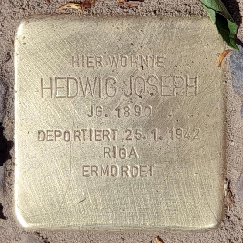 Stolperstein für Hedwig Joseph © OTFW