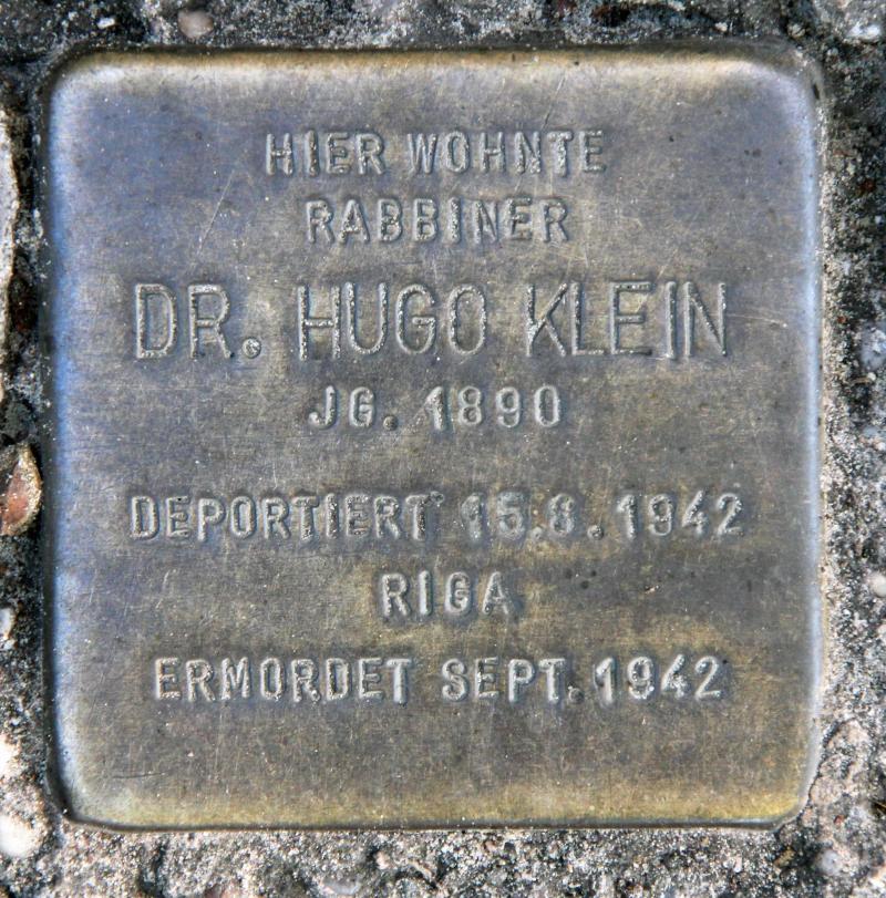 Stolperstein für Hugo Klein.