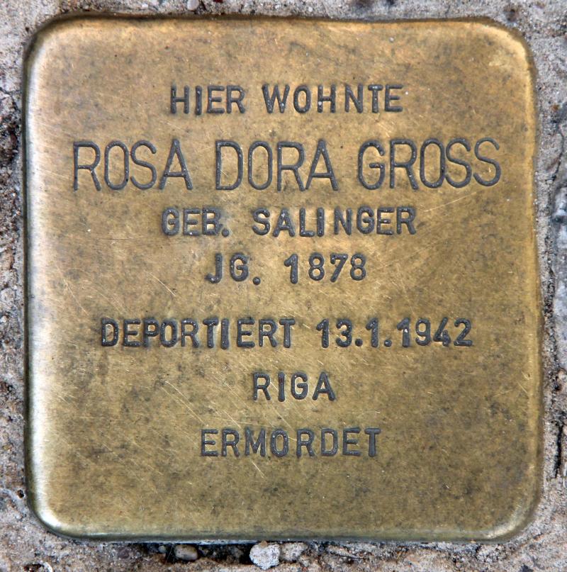 Stolperstein für Rosa Dora Gross.
