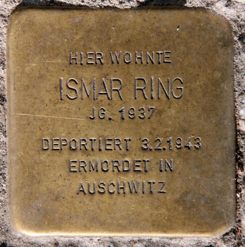 Stolperstein für Ismar Ring.