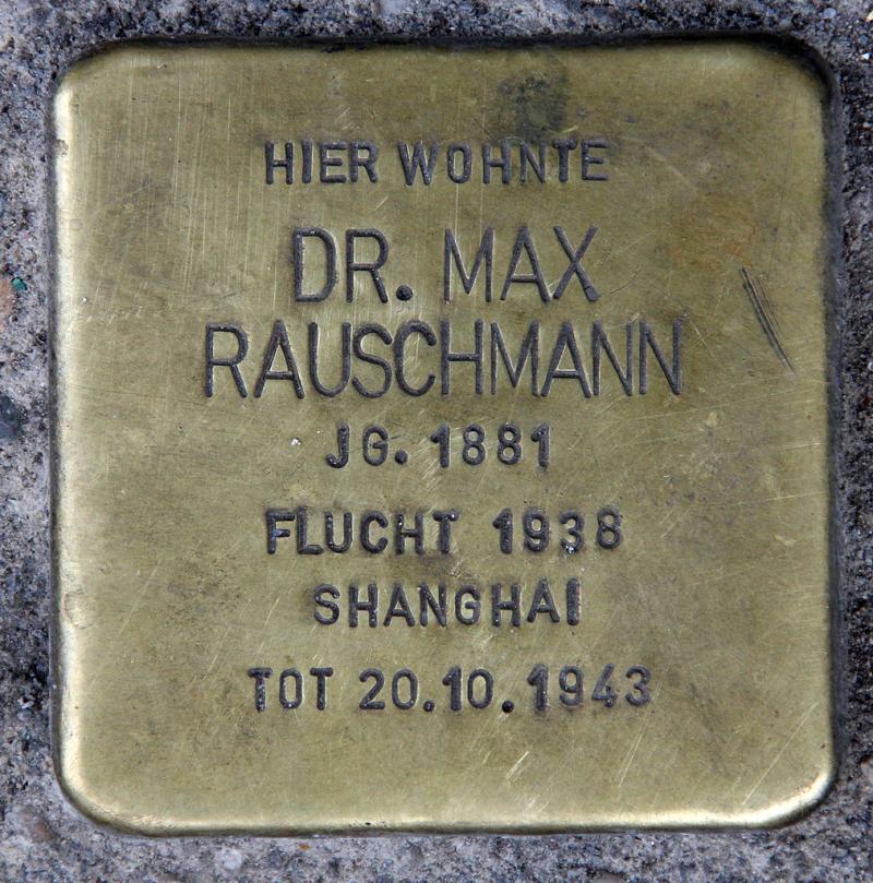 Stolperstein für Dr. Max Rauschmann © OTFW