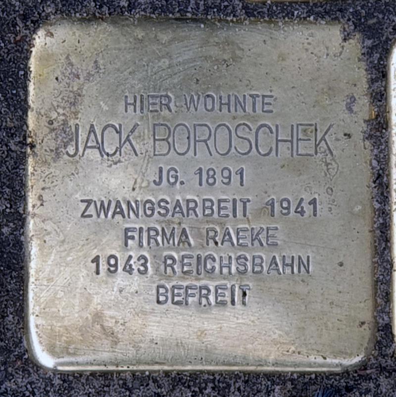 Stolperstein für Jack Boroschek © OTFW