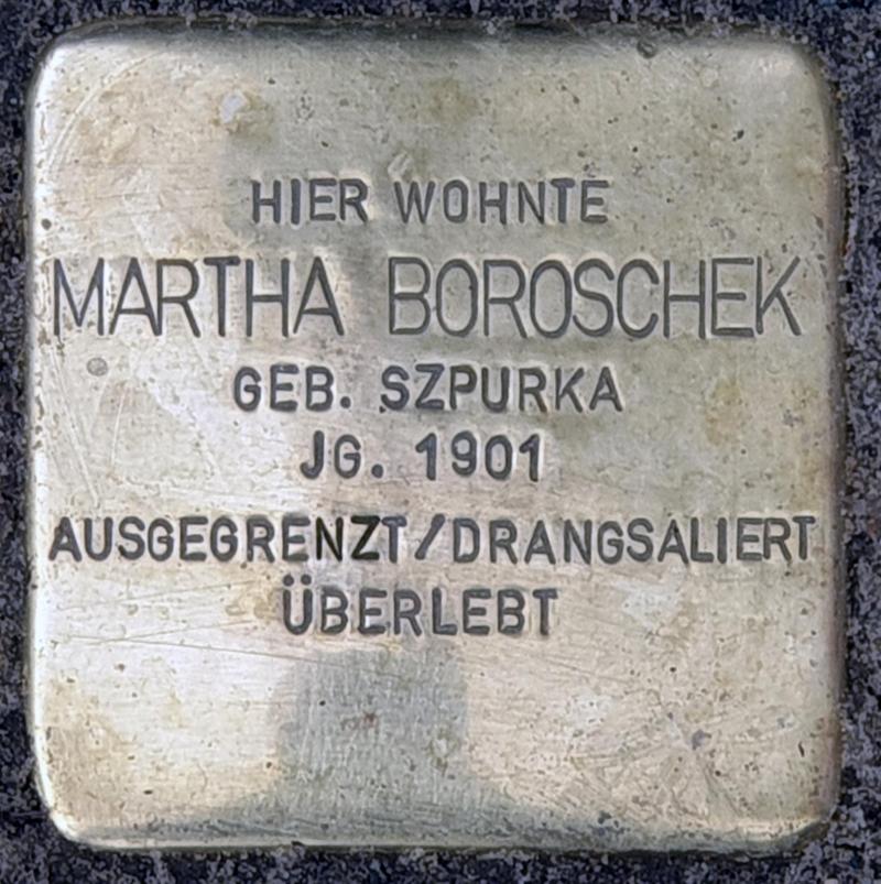 Stolperstein für Martha Boroschek © OTFW
