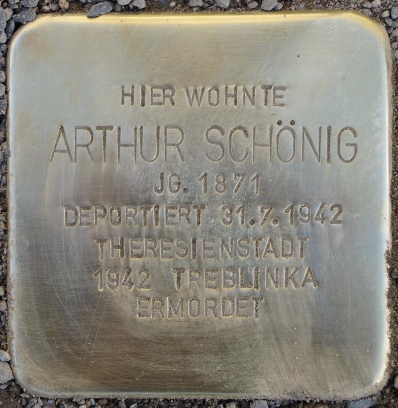 Stolperstein Arthur Schönig © Museum Neukölln