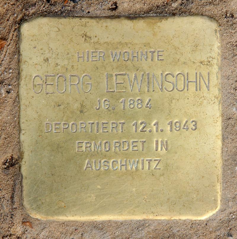 Stolperstein für Georg Lewinsohn