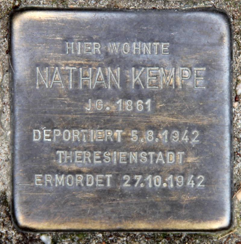 Stolperstein für Nathan Kempe.