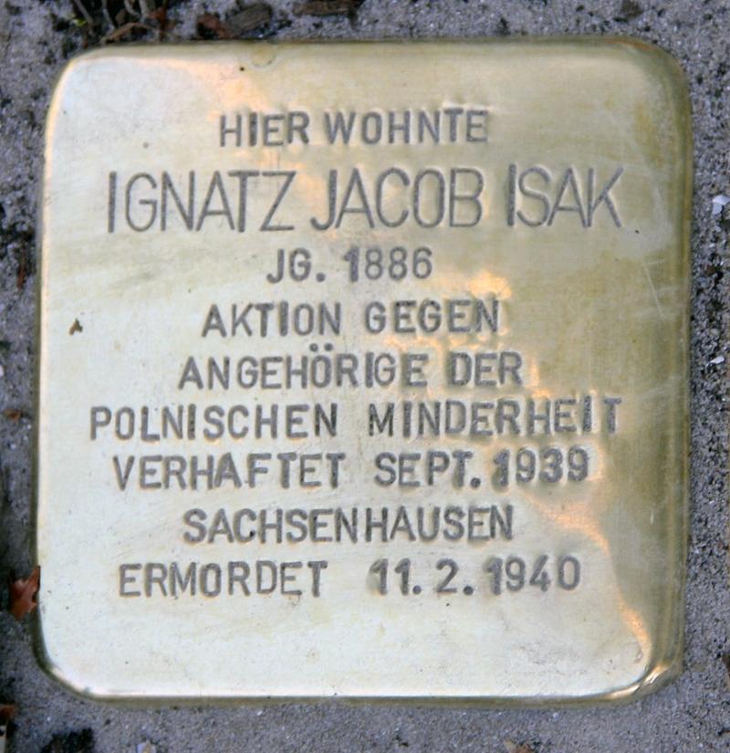 Stolperstein Ignatz Jacob Isak © OTFW Berlin