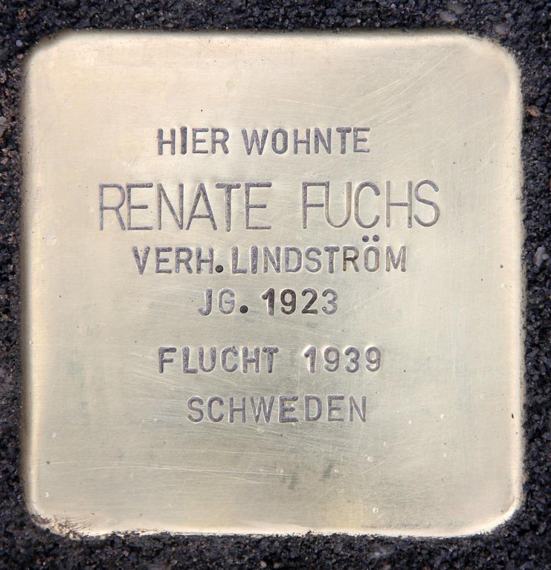 Stolperstein Renate Fuchs © OTFW