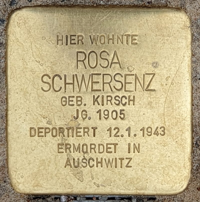 Stolperstein für Rosa Schwersenz © OTFW
