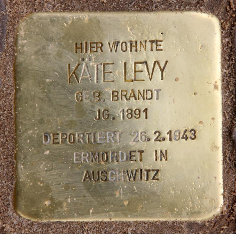 Stolperstein für Käte Levy. Foto: OTFW