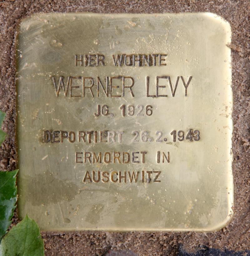 Stolperstein für Werner Levy Foto: OTFW