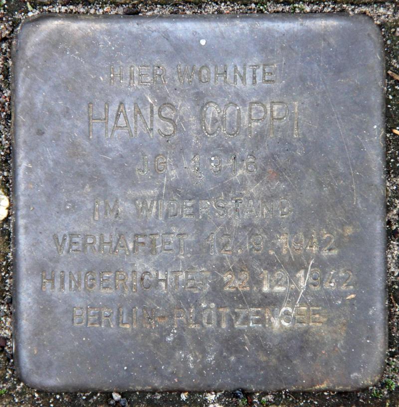 Stolperstein für Hans Coppi.