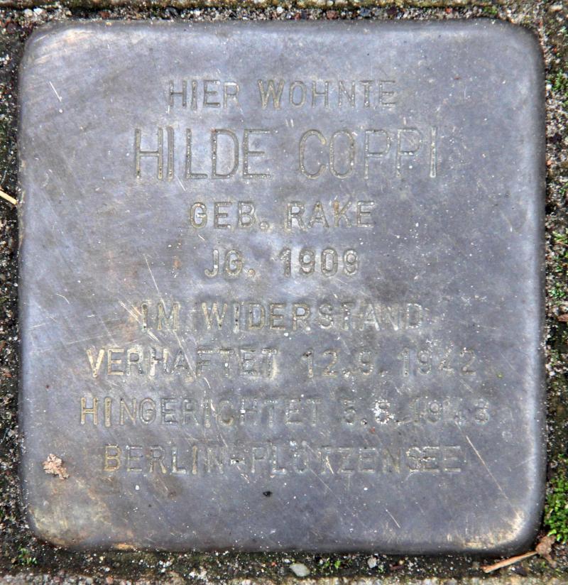 Stolperstein für Hilde Coppi.