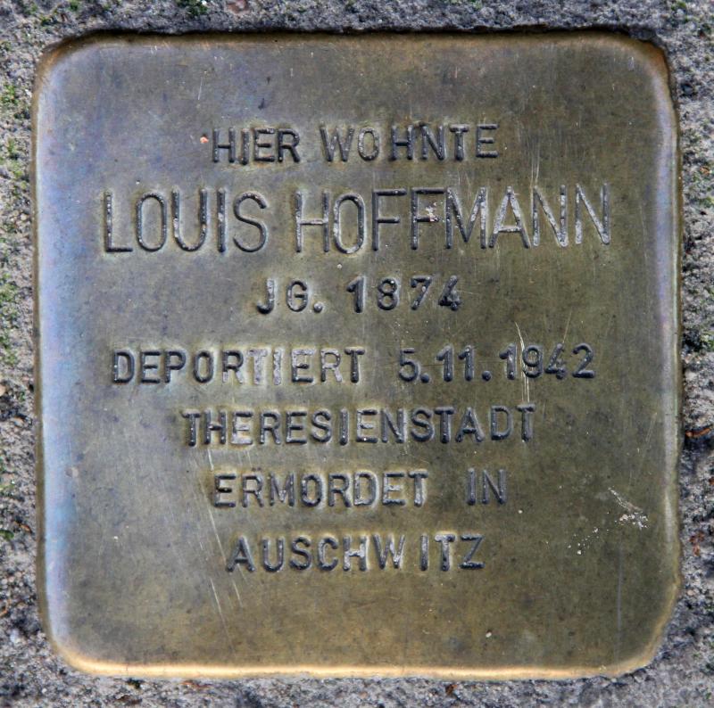 Stolperstein für Louis Hoffmann.