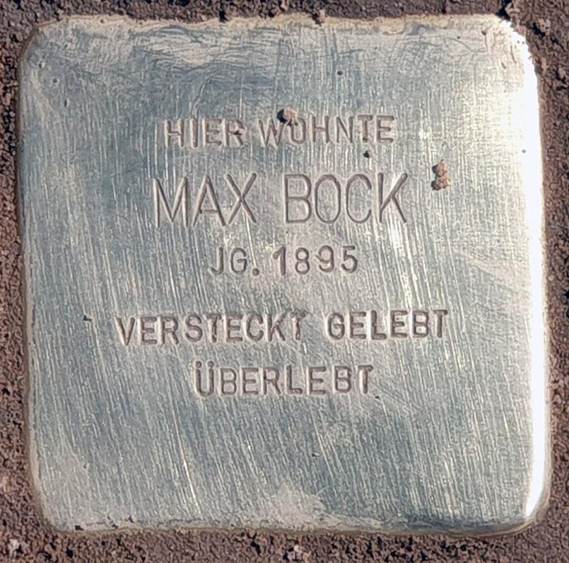 Stolperstein Max Bock © Lisa Marie Freitag