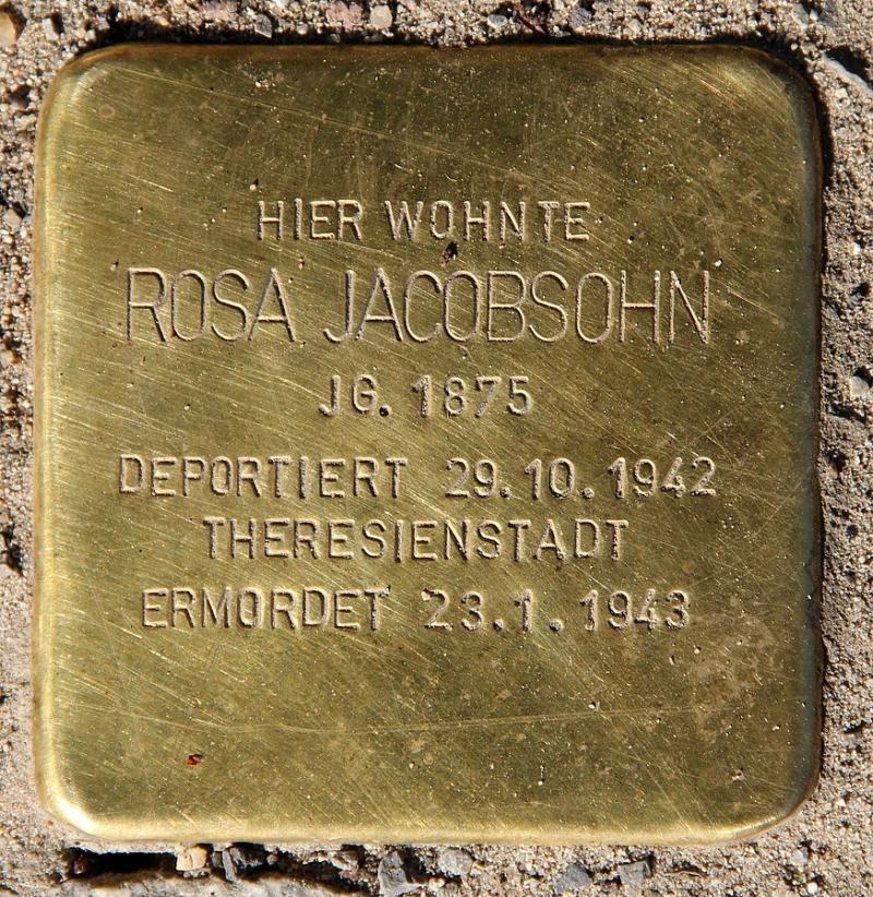 Stolperstein Rosa Jacobsohn © OTFW Berlin