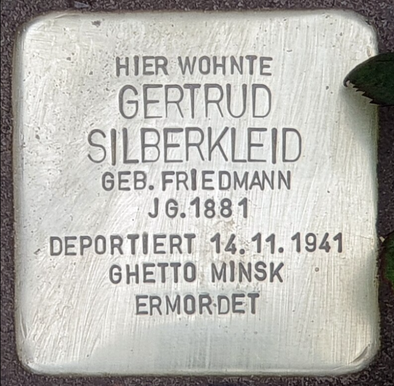 Stolperstein für Gertrud Silberkleid © OTFW