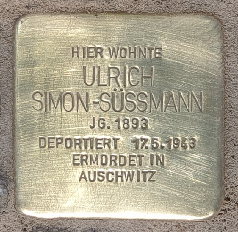 Stolperstein für Ulrich Simon-Süssmann © OTFW