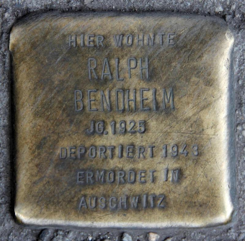 Stolperstein für Ralph Bendheim.