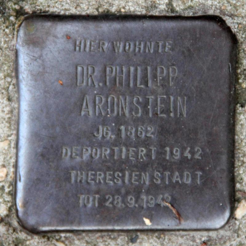 Stolperstein für Philipp Aronstein.