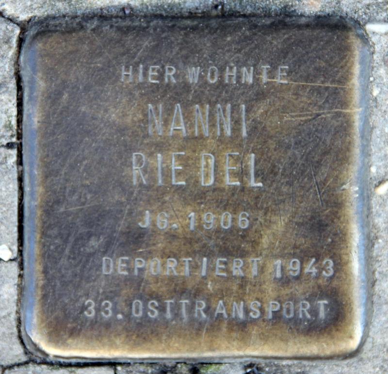 Stolperstein für Hanni Riedel.
