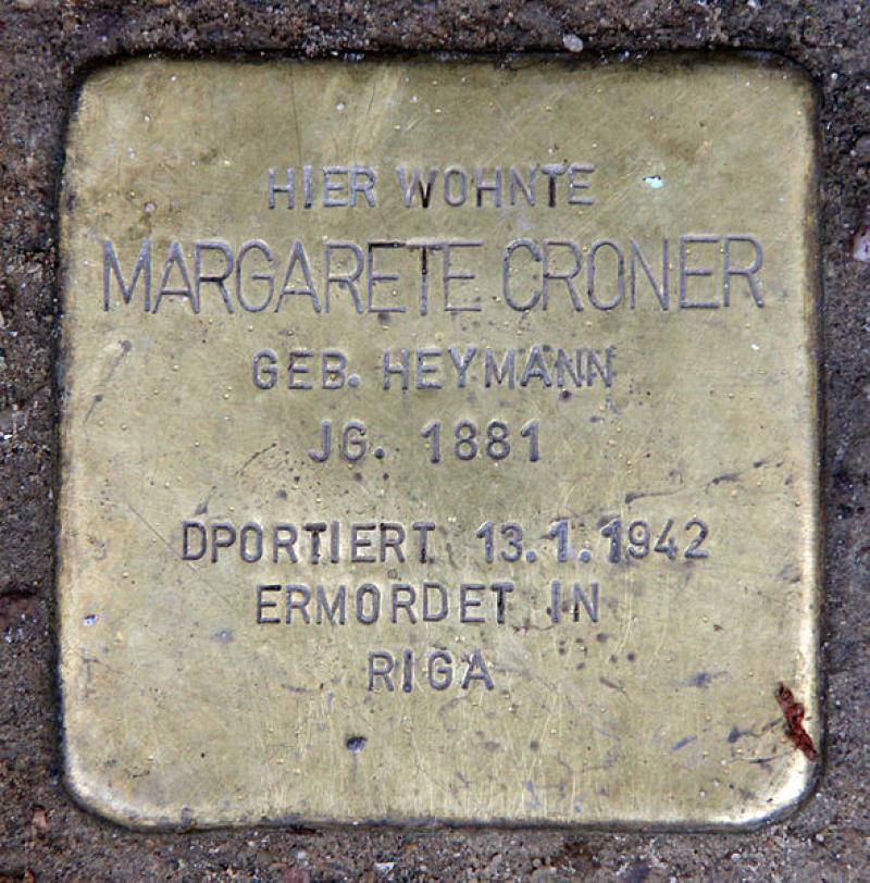 Stolperstein für Margarete Croner