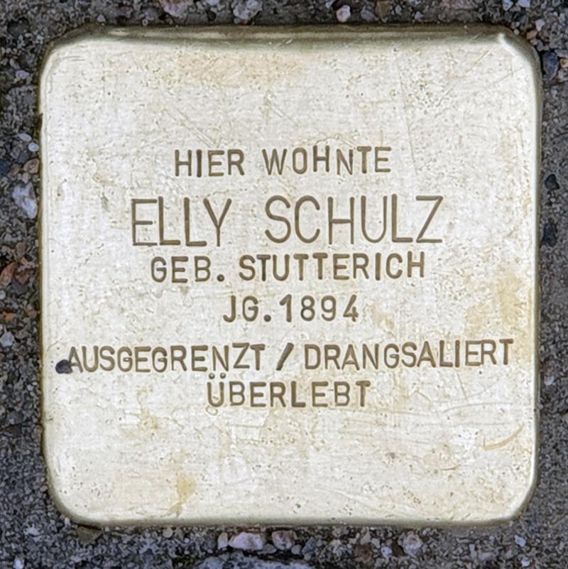Stolperstein Elly Schulz @ OTFW Berlin