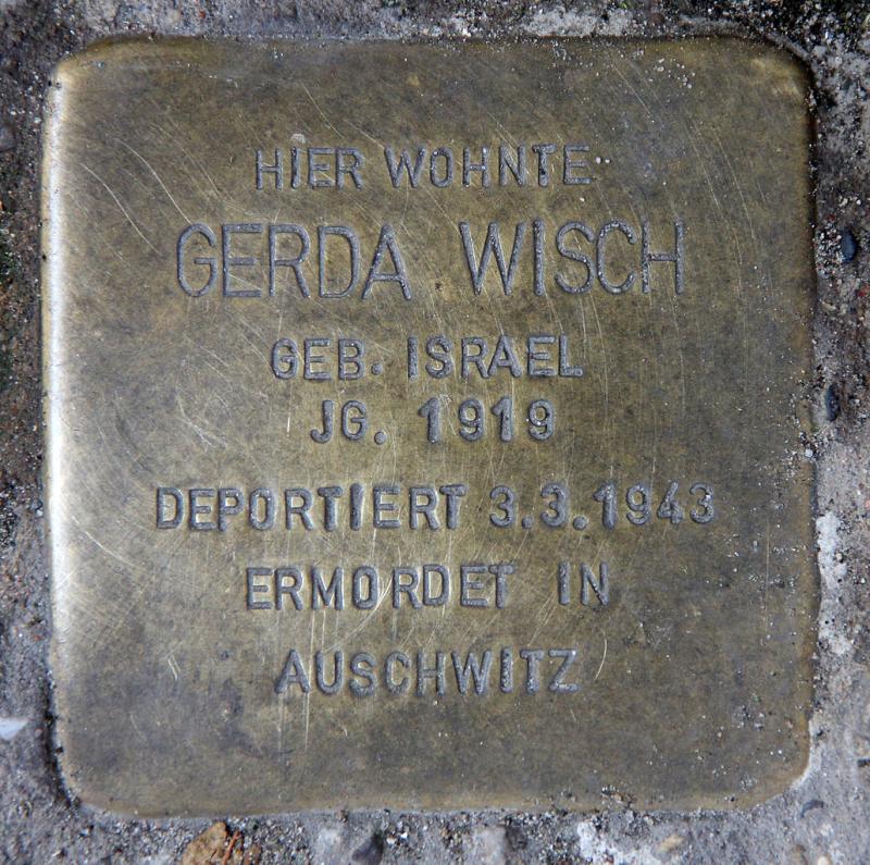Stolperstein für Gerda Wisch © OTFW