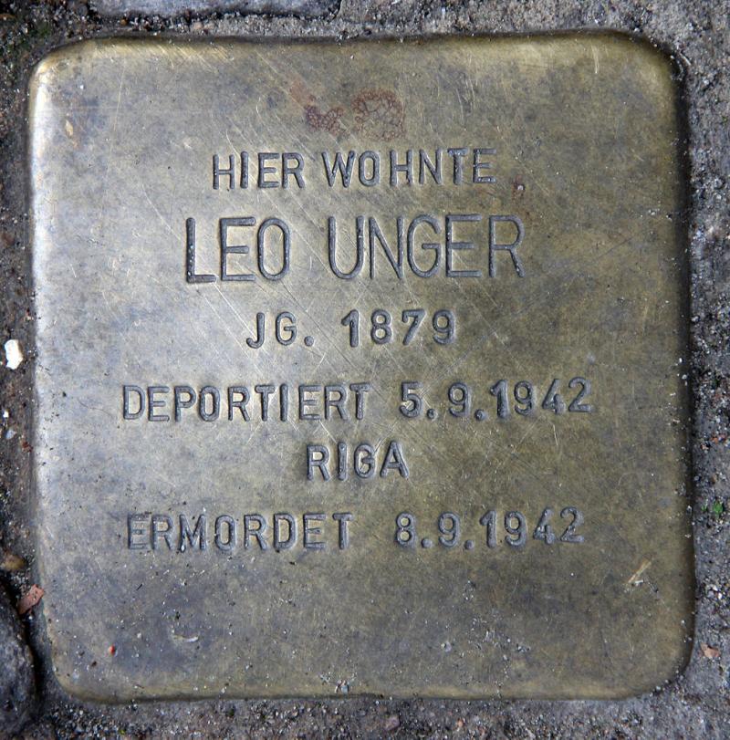 Stolperstein für Leo Unger © OTFW