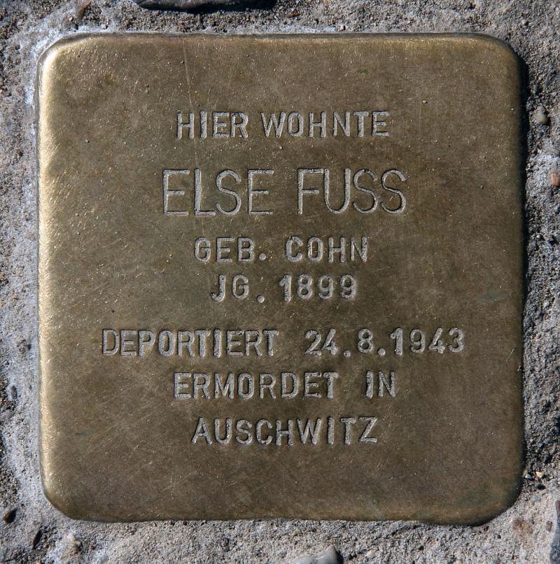 Stolperstein für Else Fuß © OTFW