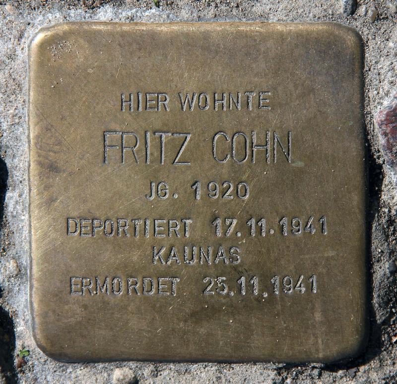 Stolperstein für Fritz Cohn © OTFW