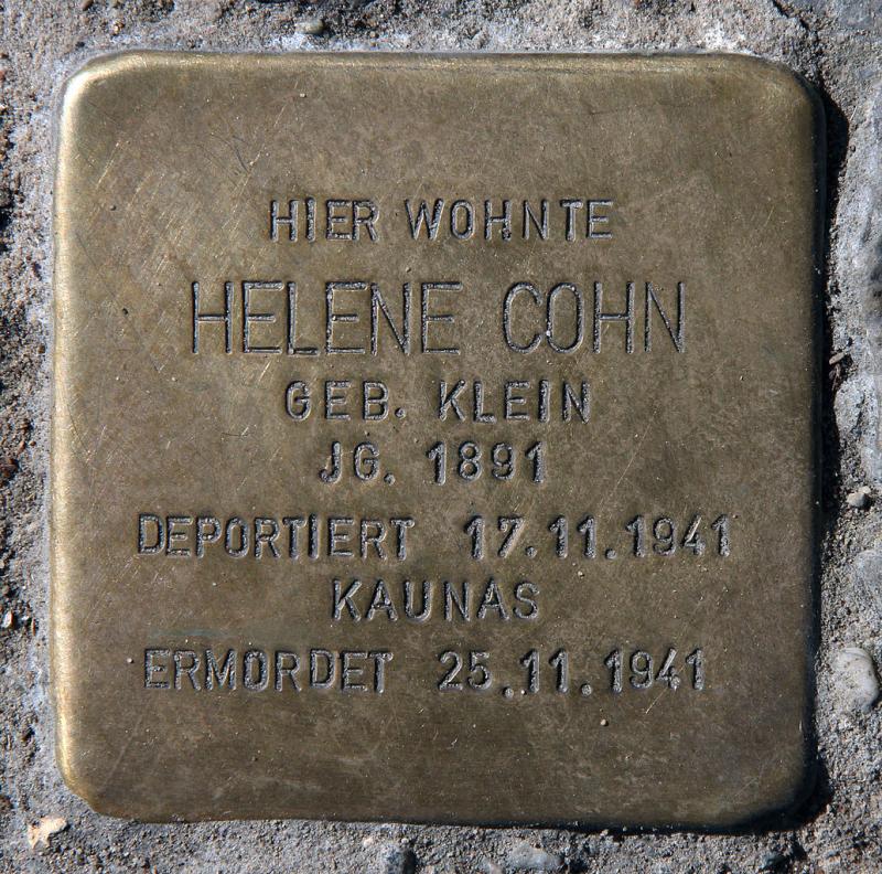 Stolperstein für Helene Cohn © OTFW