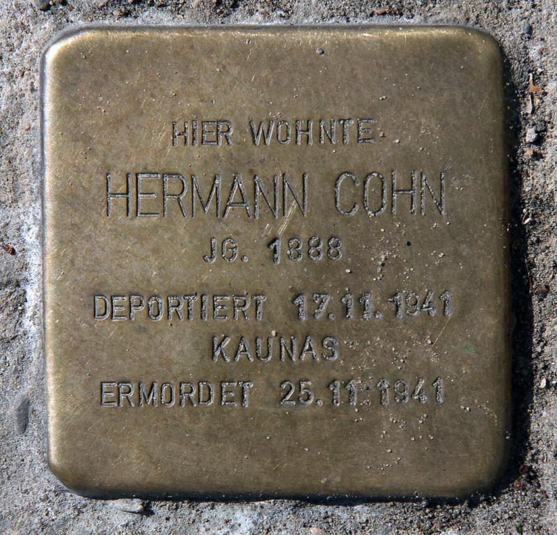 Stolperstein für Hermann Cohn © OTFW