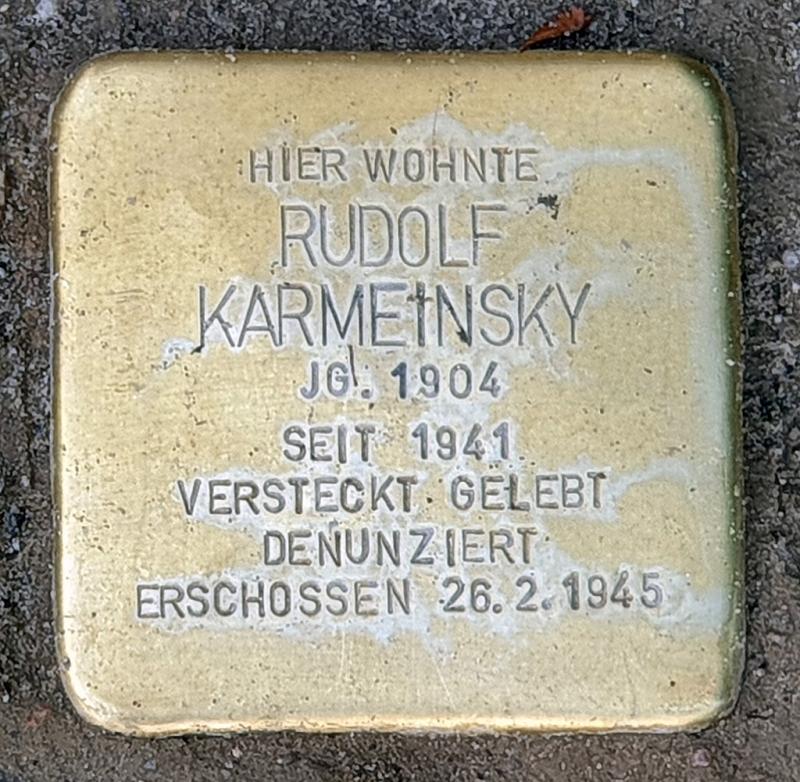Stolperstein für Rudolf Karmeinsky