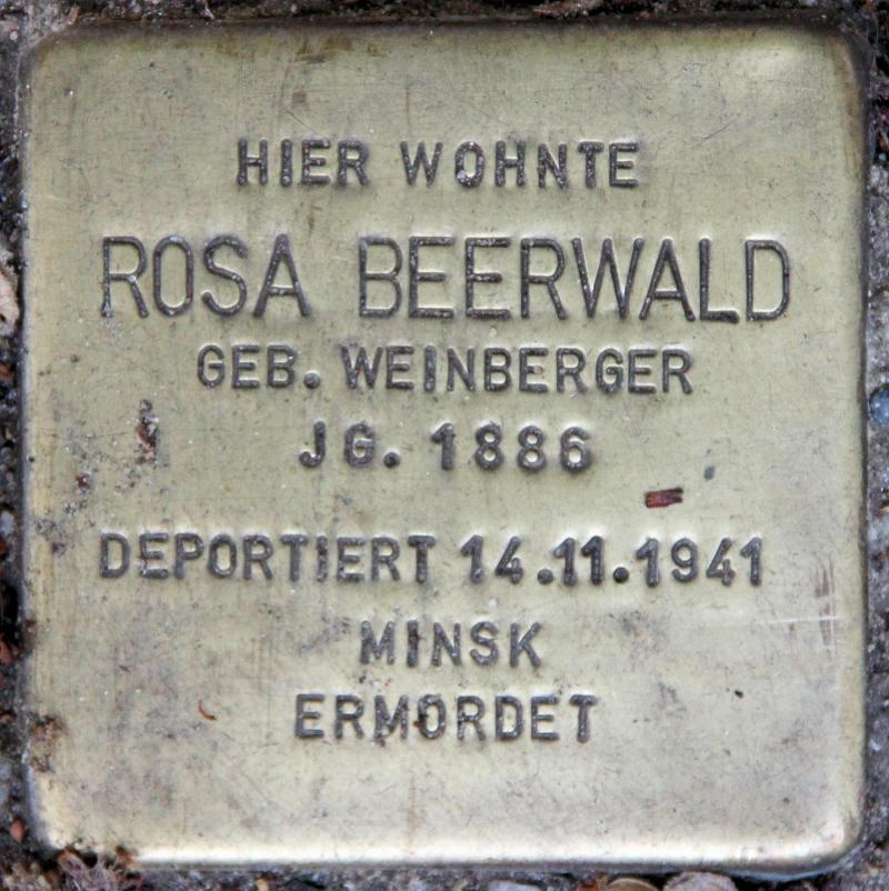 Stolperstein für Rosa Beerwald.