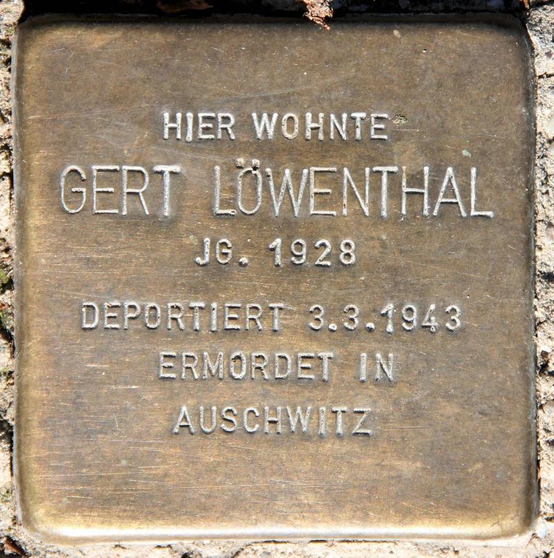 Stolperstein für Gert Löwenthal.