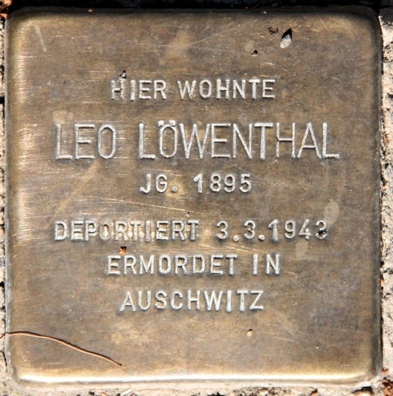 Stolperstein für Leo Löwenthal.