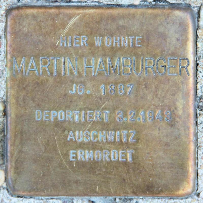 Stolperstein für Martin Hamburger.