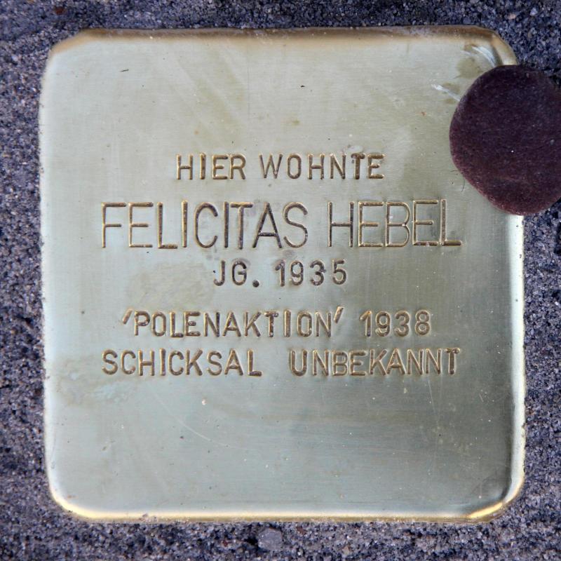 Stolperstein für Felicitas Hebel © OTFW