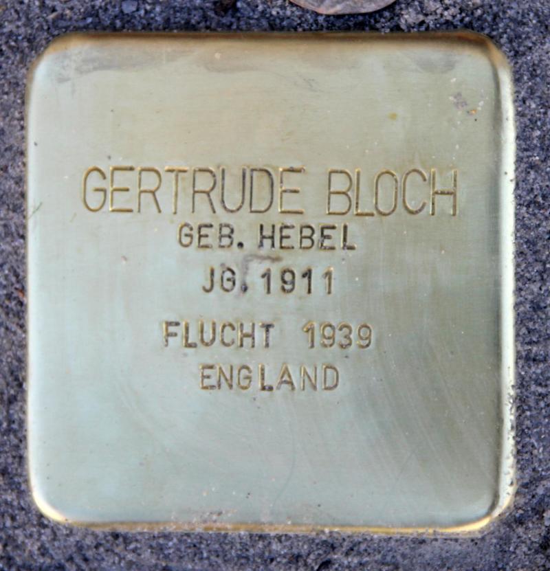 Stolperstein für Gertrude Bloch © OTFW