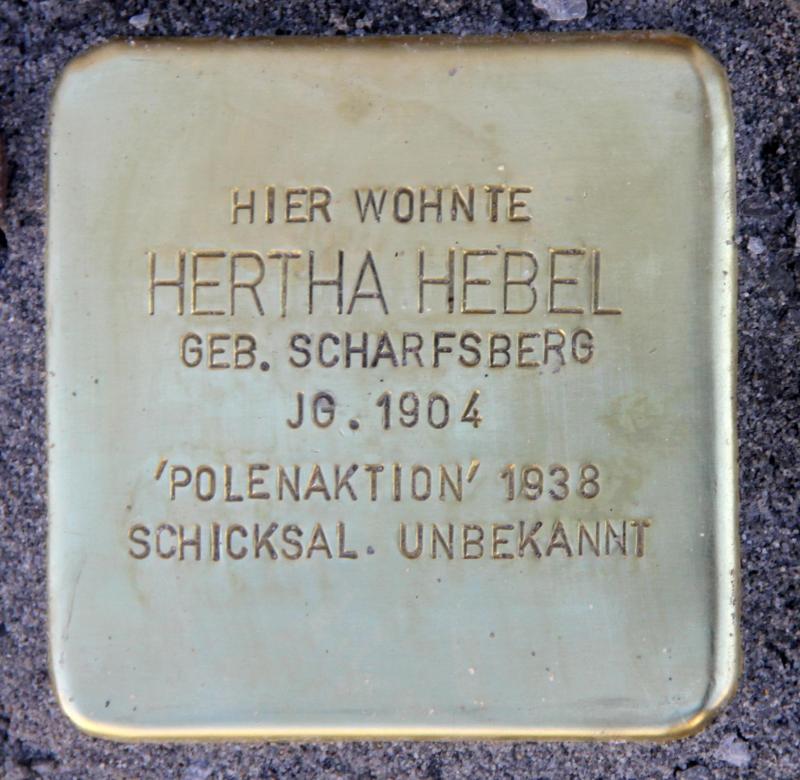 Stolperstein für Hertha Hebel © OTFW