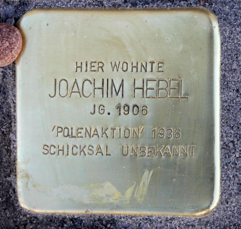 Stolperstein für Joachim Hebel © OTFW