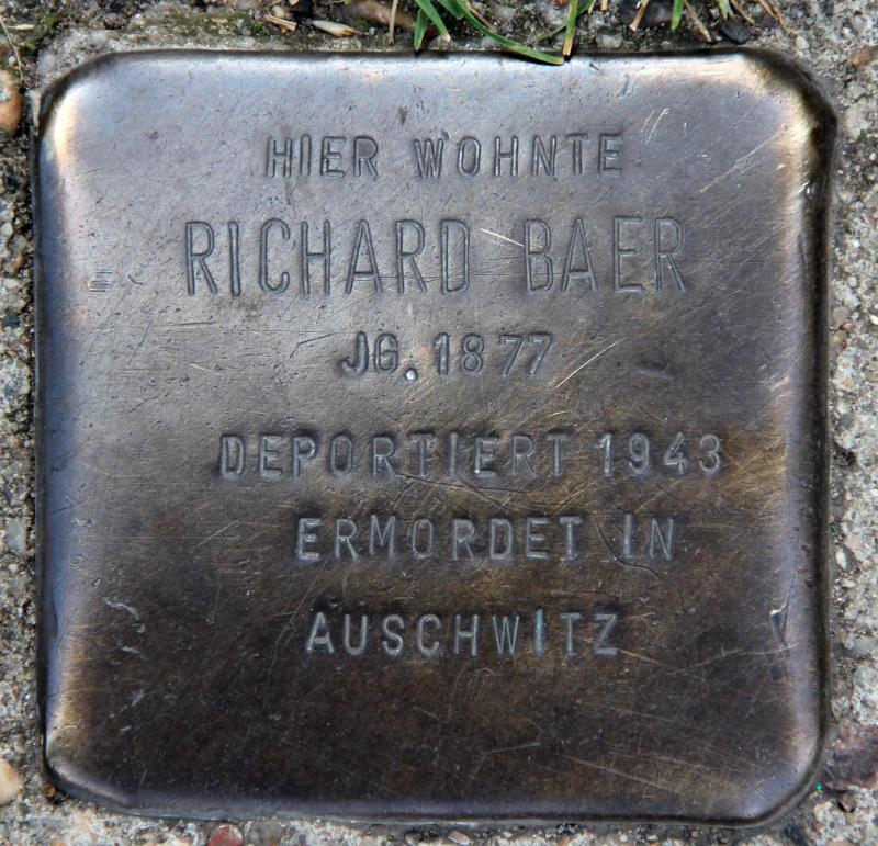 Stolperstein für Richard Baer