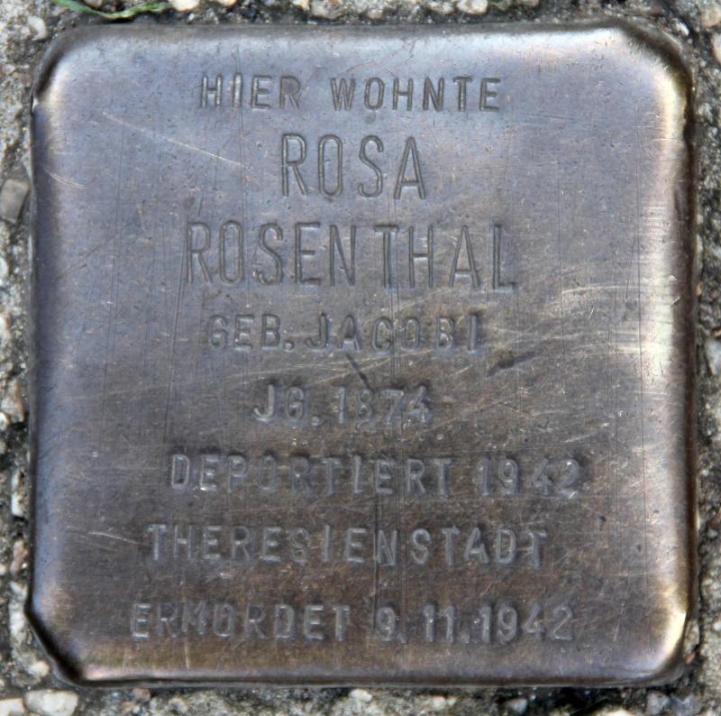 Stolperstein für Rosa Rosenthal